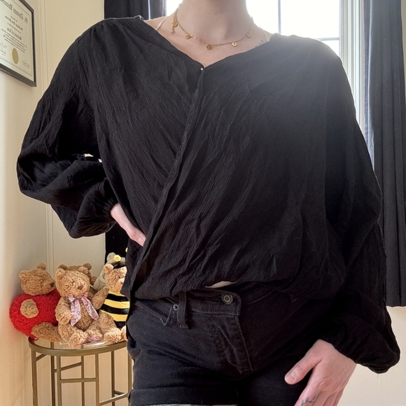 Free People Check On It Wrap Top - Picture 2 of 8